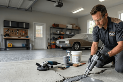 garage floor cement repair