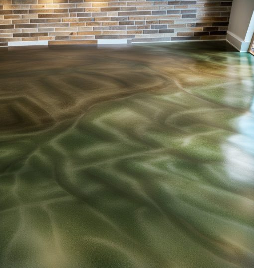green stained concrete